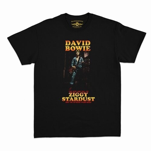 David Bowie - Ziggy Stardust & the Spiders - Heavy Cotton T-Shirt - Large Black