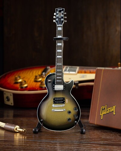 Adam Jones Gibson Les Paul 1979 Custom Antique Silverburst 10 Inch Miniature Guitar