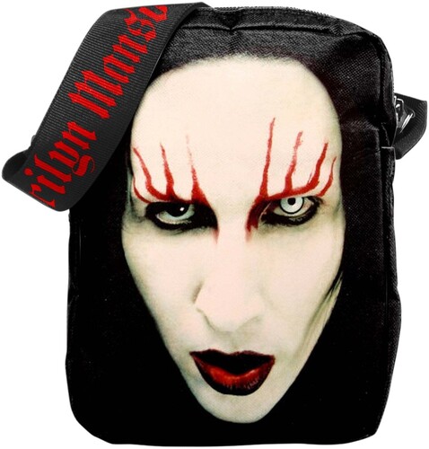 ROCKSAX MARILYN MANSON RED LIPS XBODY BAG BLK