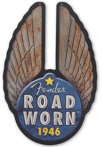 FENDER ROAD WORN 1946 WINGS METAL SIGN