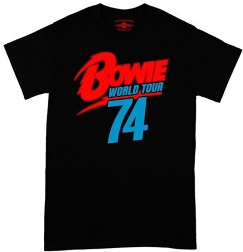 DAVID BOWIE '74 VINTAGE TOUR T-SHIRT BLACK LARGE