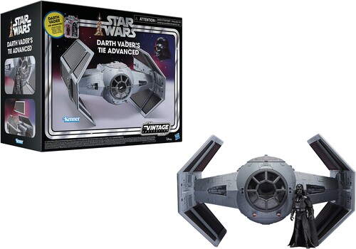 Hasbro Collectibles - Star Wars: A New Hope - Vintage Collection - Darth Vader's Tie Fighter Vehicle & Action Figure Set