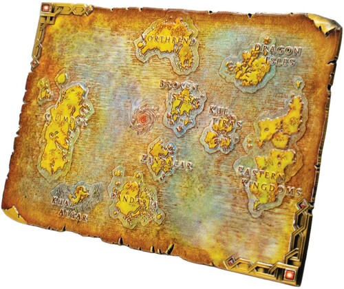 WORLD OF WARCRAFT LTD ED METAL MAP OF AZEROTH