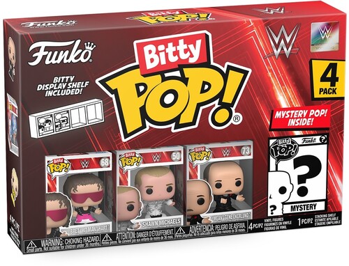 BITTY POP WWE BRET HART 4 PACK