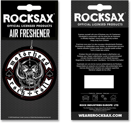 Rocksax - Motorhead - Rock + Roll Logo - Air Freshener (Vanilla)