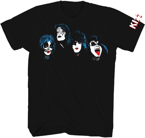 KISS FACES IMAGES TWO TSHIRT 3XL BLK 38101115A6