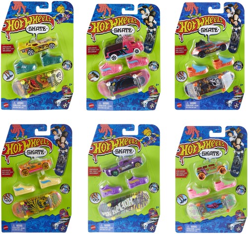 HOT WHEELS SKATE BOARD COLLECTOR 10 PIECE ASRT