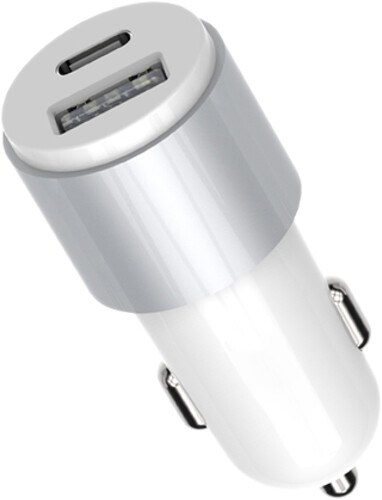 CAR CHARGER USB C/A PD 23W WHT|alliance entertainment