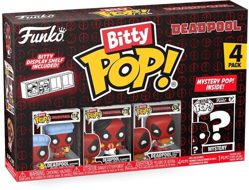 FUNKO BITTY POP DEADPOOL BATHTIME 4 PACK