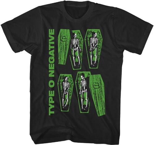 TYPE O NEGATIVE COFFIN TSHIRT LARGE BLK 23TON034A3