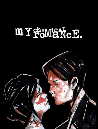 ROCKSAX MY CHEMICAL ROMANCE BLNK THREE CHRS 60X80