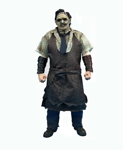 MEZCO ONE:12 COLLECTIVE LEATHERFACE (2003) ACT FIG