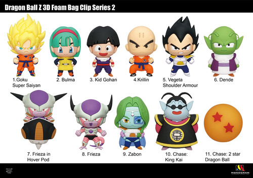 DRAGON BALL Z 3D FOAM BAG CLIP - SERIES 2|alliance entertainment