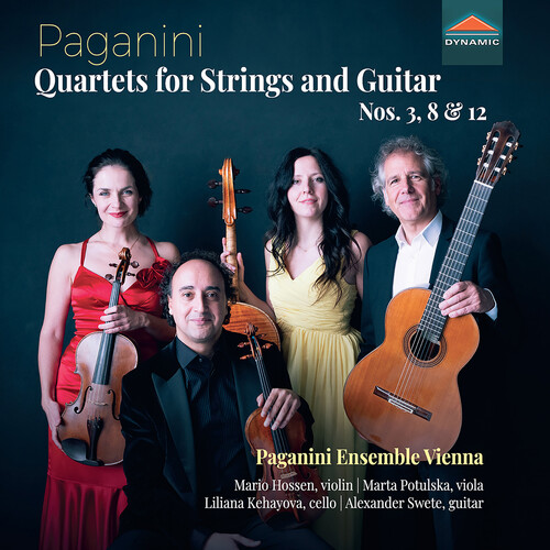 Nicolo Paganini: Quartets for Strings and Guitar Nos. 3, Op. 4, 8 & 12
