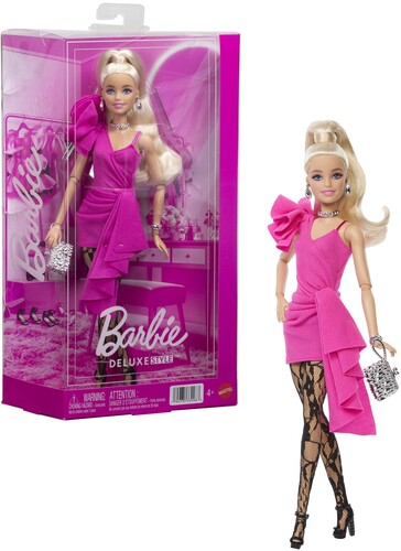BARBIE DELUXE STYLE PINK & BLACK TIGHTS