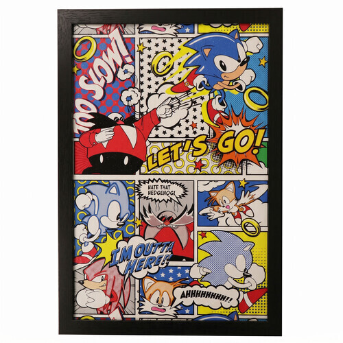 SONIC - COMIC 11X17 FRAMED GEL COAT
