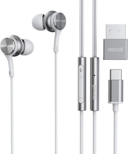 MAXELL USBC-WHT FUSION X USB-C WIRED EARBUD MIC WH