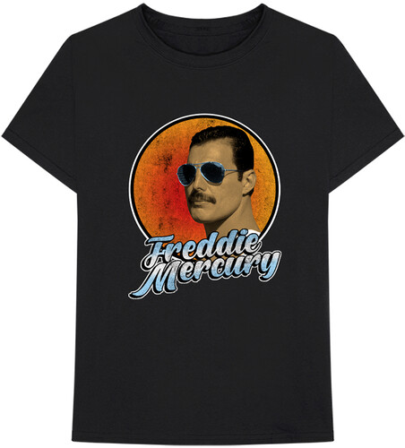 Freddie Mercury - Freddie Mercury Script Black Unisex Short Sleeve T-shirt Large