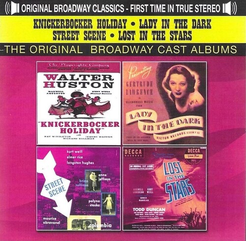Knickerbocker Holiday (1938)/ Lady In The dark (1941)/ Street Scene (1947)/ Lost In The Stars (1949)