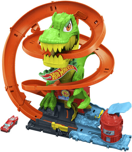 HOT WHEELS CITY T REX VS FIRE STATION