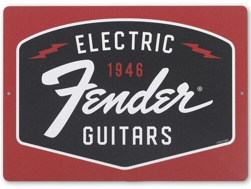 FENDER ELECTRIC GUITARS METAL SIGN