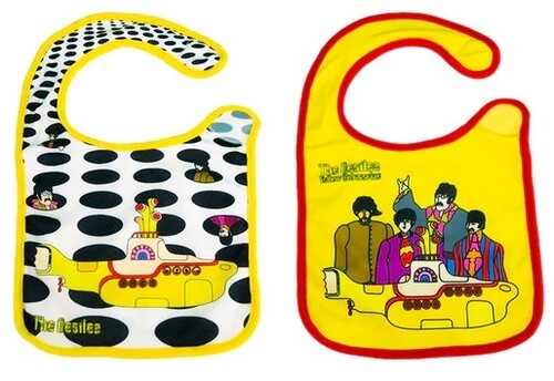 DAPHYLS BEATLES YELLOW SUB SOFT BIBS 2PK DAPTBB2PK