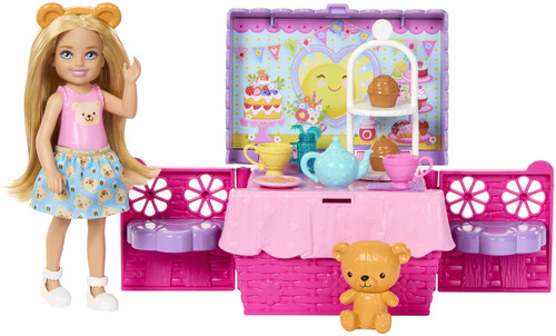 Mattel - Barbie Family & Friends Club Chelsea Pop-Up Tea Party Playset With Small Doll