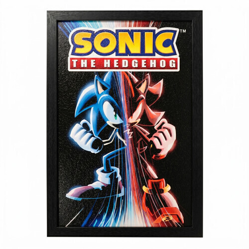SONIC - GAME OVER 11X17 FRAMED GEL COAT