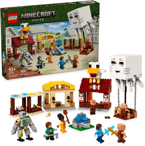 LEGO MINECRAFT THE GHAST BALLOON VILLAGE ATTACK