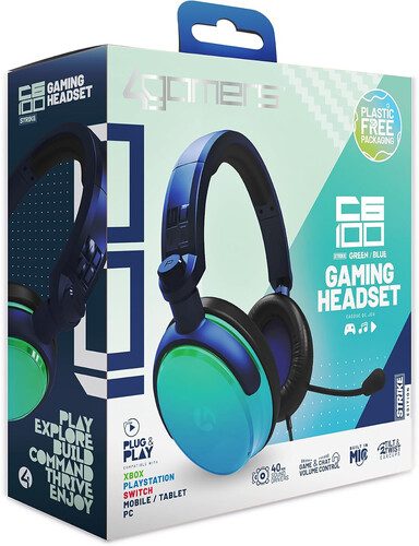 PC Accessory:  Wired Headset - 4Gamers C6-100 - Strike:  Compatible with PC, Switch, PS5, Xbox X|S