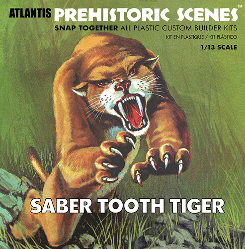 Aurora - Prehistoric Scenes - 1:13 Scale Model Kit - Saber Tooth Tiger