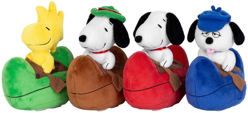 SNOOPY SERIES PLUSH PULL BACK CAR BLIND 4CT PDQ