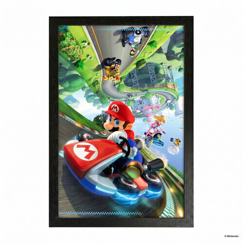MARIO KART 8 11X17 FRAMED GEL COAT