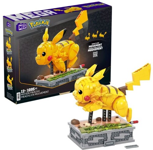 POKEMON BUILD WITH MOTION PIKACHU BUILDING TOY SET