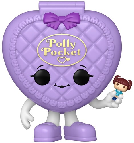 POP MATTEL CAPSULE POLLY POCKET HEART SHELL PURPLE