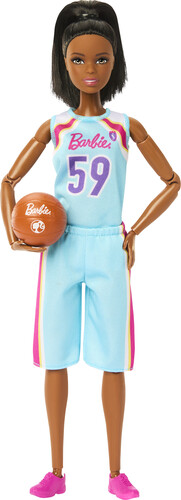 Mattel - Barbie Careers Made to Move Basketball Player Doll & Accessories, Brunette