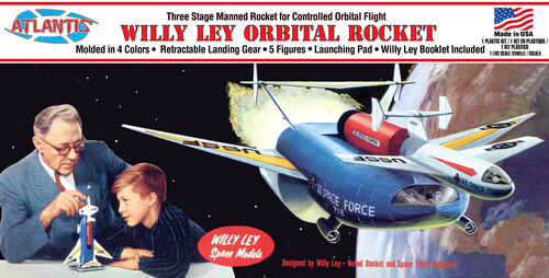 Willy Ley - 1:193 Scale Model Kit -  Orbital Rocket with Landing Gar & 5 Figures