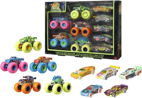 HWMT 1:64 GLOW IN THE DARK TRUCK & CAR MULTIPACK