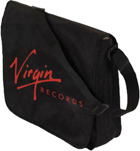 Rocksax - Virgin Records - Logo - Flap Top Messenger/Laptop/Record Bag (Black/Red)