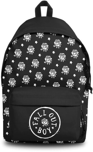 Rocksax - Fall Out Boy - Flowers Logo - Daypack with Laptop Pocket (Black) (Black/White)
