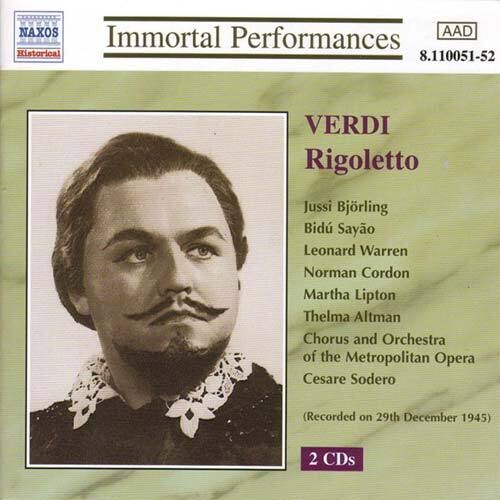 Verdi: Rigoletto (Bjorling Sayao Warren) (1945)