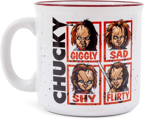 CHILD'S PLAY CHUCKY EMOTIONS CERAMIC CAMPER MUG