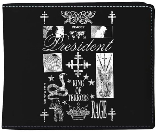 ROCKSAX PRESIDENT KING OF TERRORS LOGO WALLET BLK