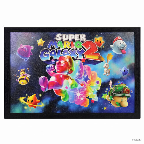 SUPER MARIO GALAXY 2 - SPACE 11X17 FRAMED GEL COA