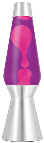 Lava® Lamp Grande 27'' Pink Wax / Purple Liquid / Silver Base