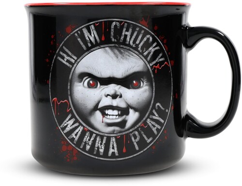 CHILD'S PLAY HI, I'M CHUCKY CERAMIC CAMPER MUG