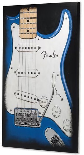 FENDER BLUE STRAT CANVAS WALL DECOR