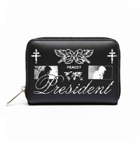 ROCKSAX PRESIDENT KING OF TERRORS LOGO PURSE BLACK