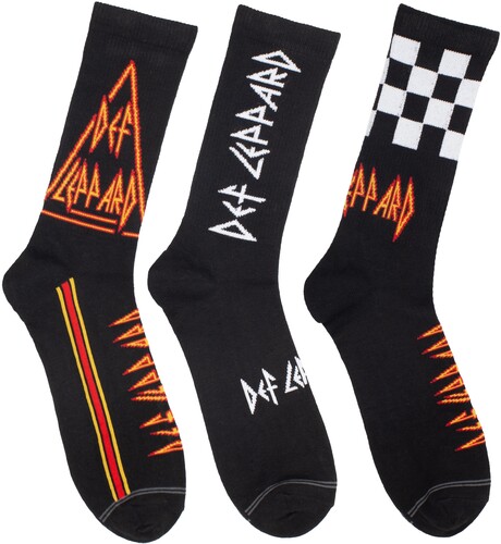 PERRI'S DEF LEPPARD LOGO CREW SOCKS (3 PACK)