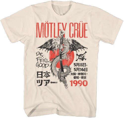 MOTLEY CRUE DR FEELGOOD JAPAN TOUR TSHRT LRG NAT